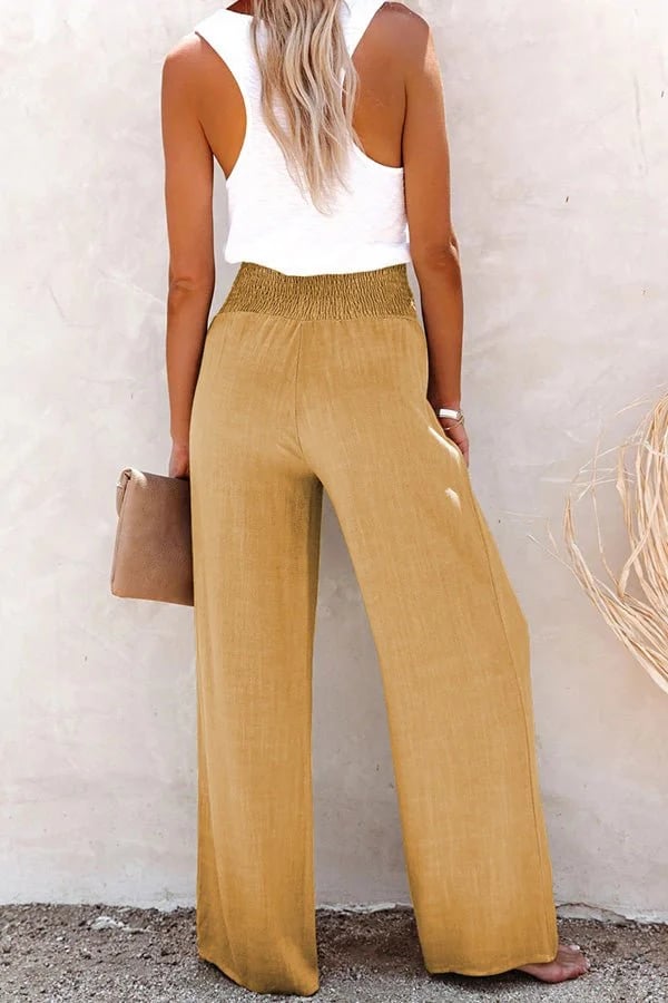 Riana™ - Pantaloni relaxați cu talie înaltă