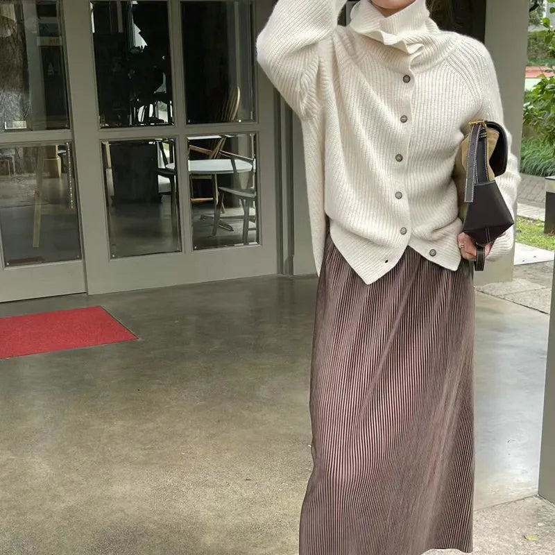 Marta™ - Cardigan Elegant cu Guler Înalt