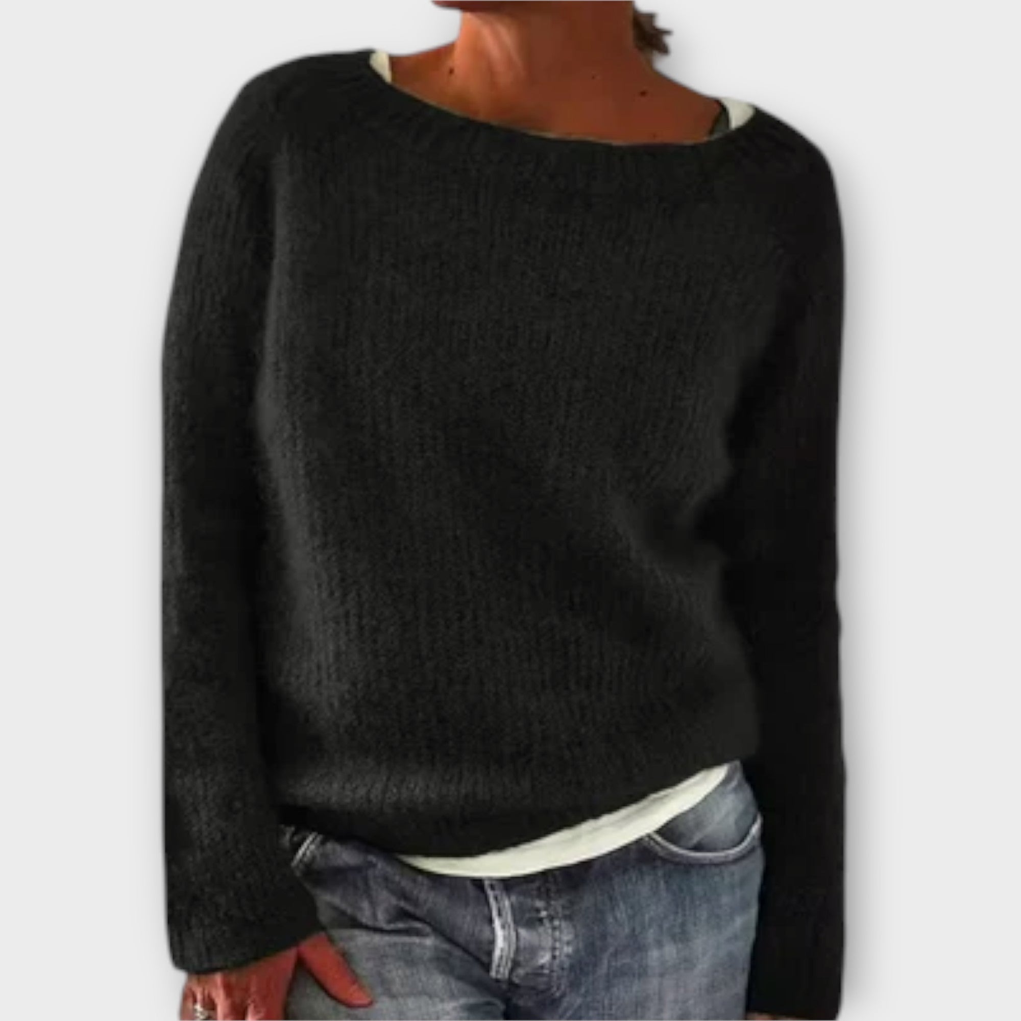 Regine – Pulover Tricotat de Culoare Uniformă