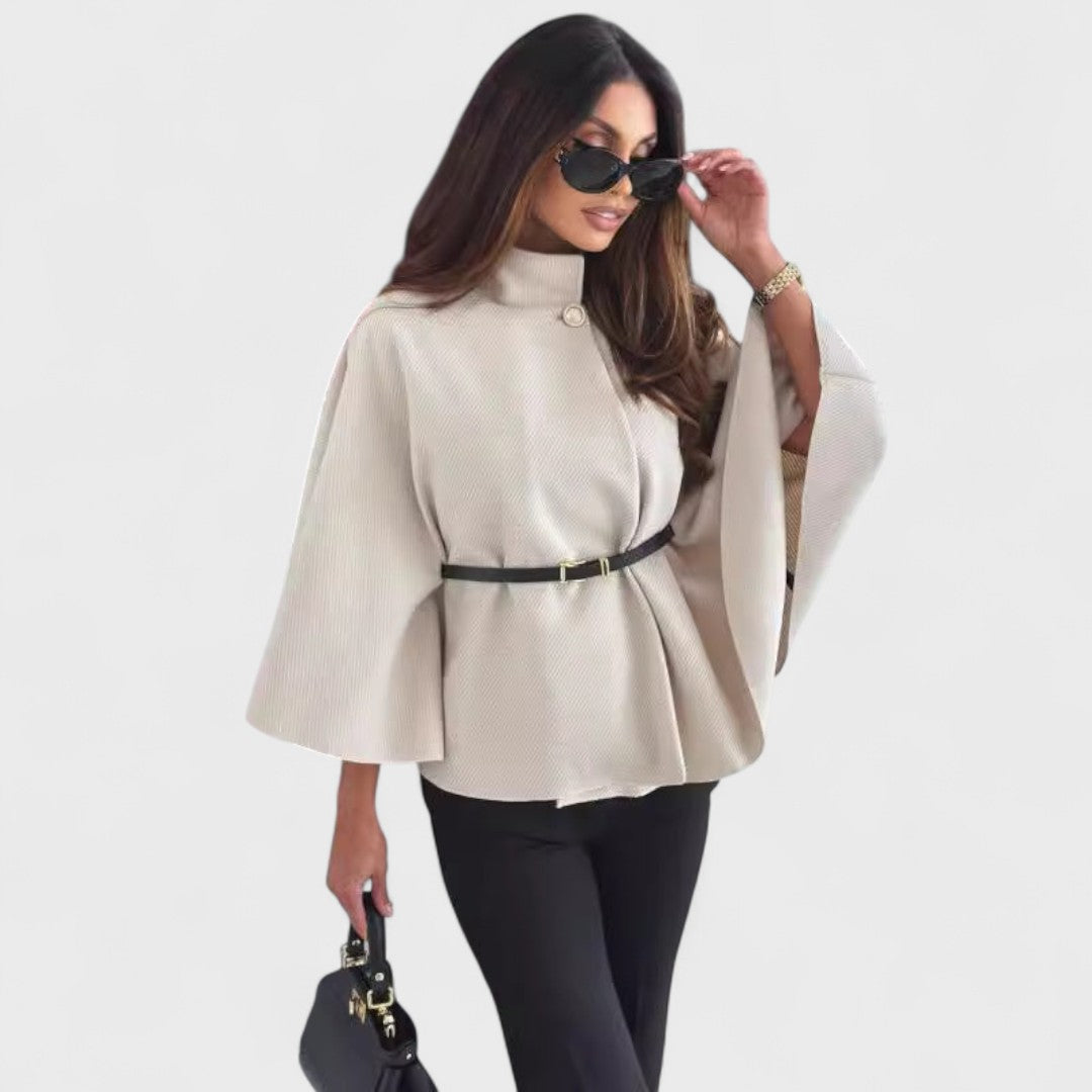 Lea - Jachetă elegantă cu mâneci tip fluture și curea