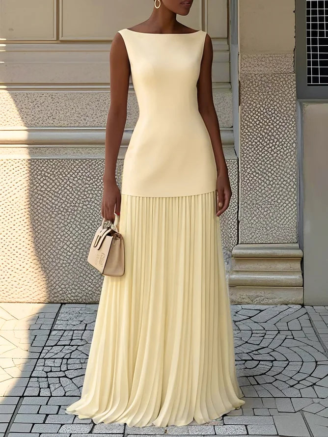 ELVIRA | Rochie lungă plisată de design