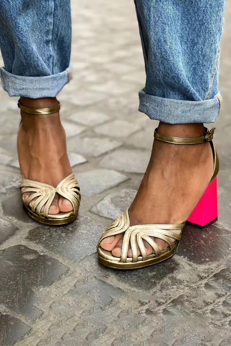 Adèle™ | Pantofi Eleganți cu Toc Bicolor