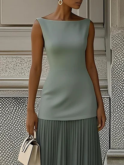 ELVIRA | Rochie lungă plisată de design