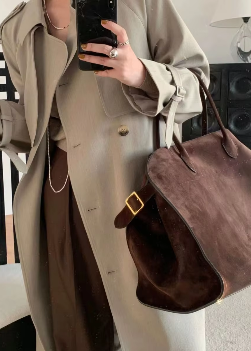 Geantă de umăr Aurora Suede BB