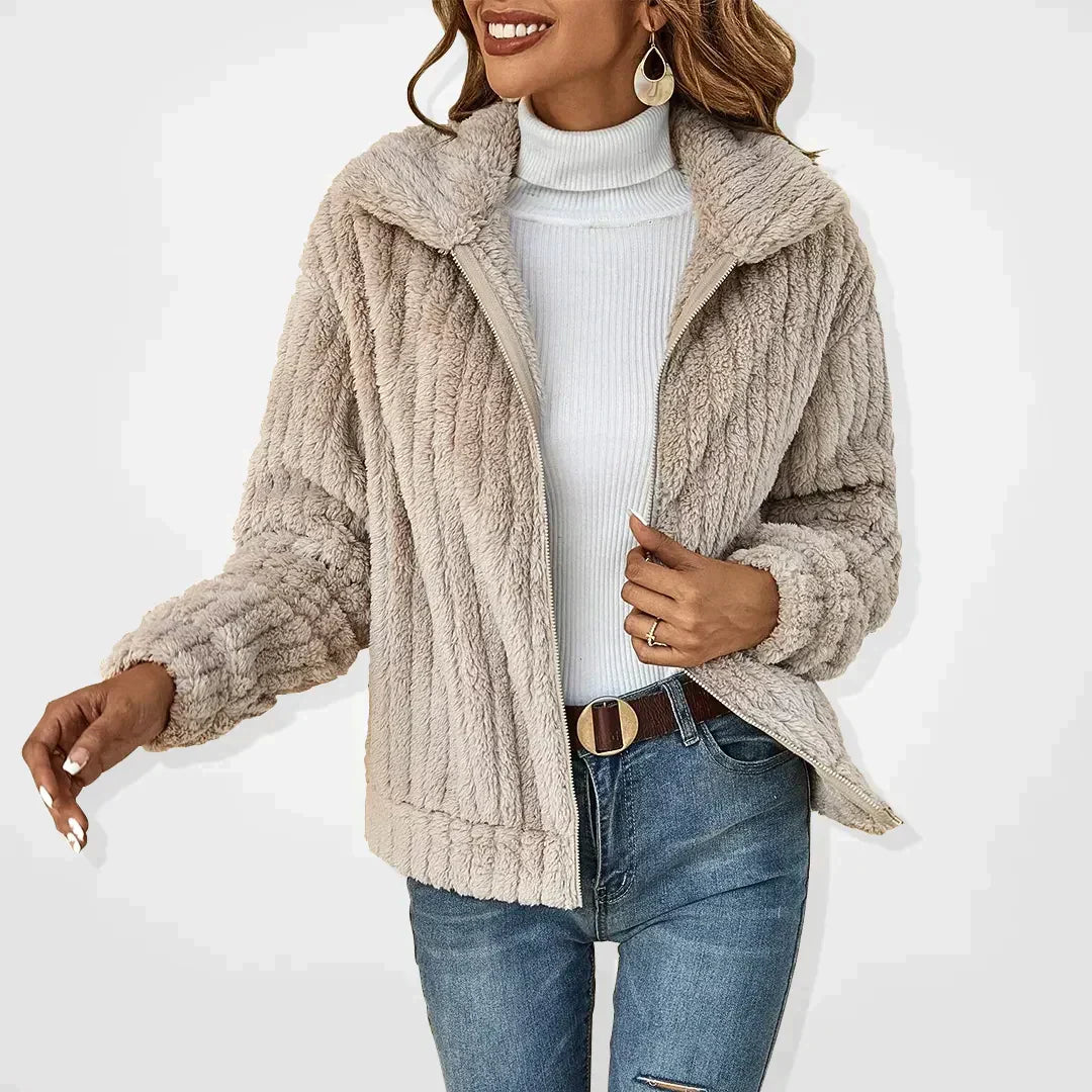 SVEVA™ | CARDIGAN DIN PELUCHE ELEGANT