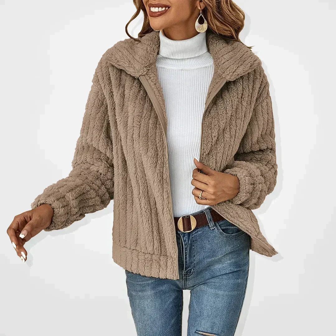 SVEVA™ | CARDIGAN DIN PELUCHE ELEGANT