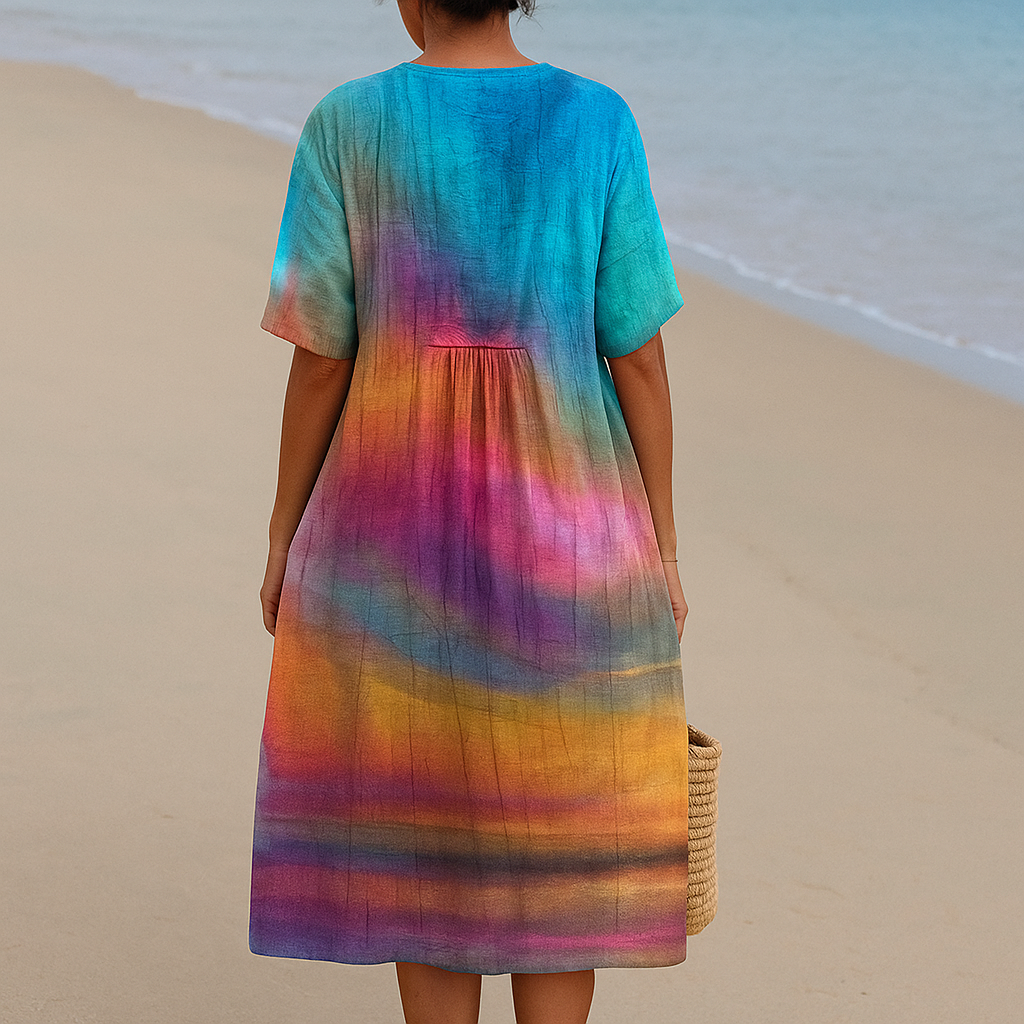 SOLEN | Rochie tie-dye apus