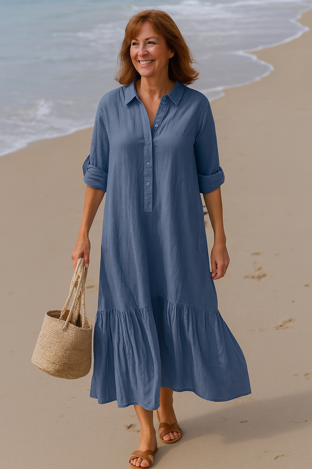 Sofia – Rochie cu Guler & Satin Vaporos