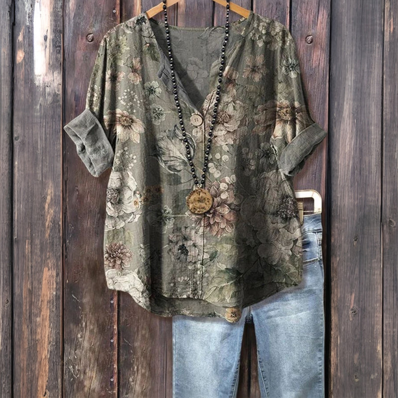 Bluză Vintage Cu Imprimeu Floral