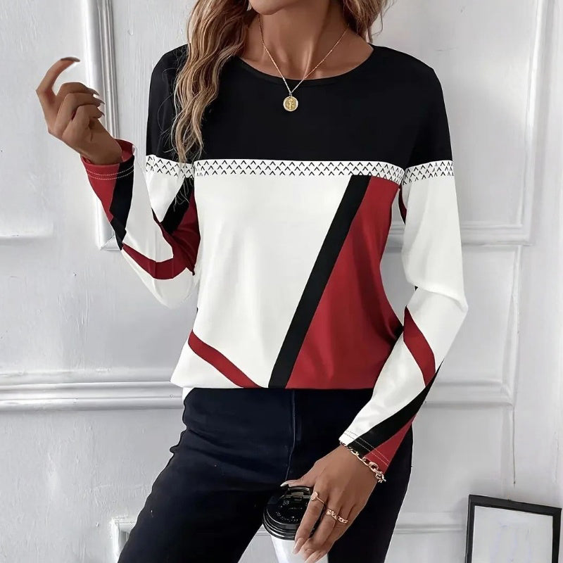 Tricou Casual Cu Blocuri De Culori