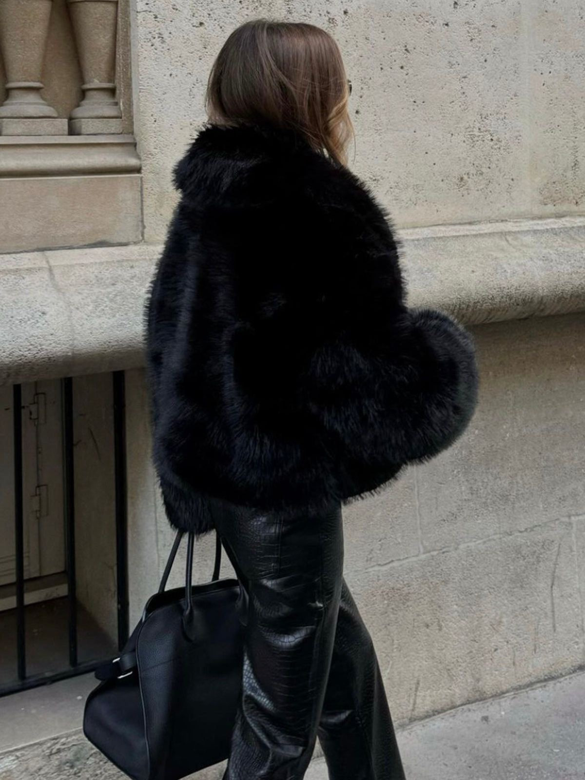 GISELE | PALTON DIN FURĂ ARTIFICIALĂ