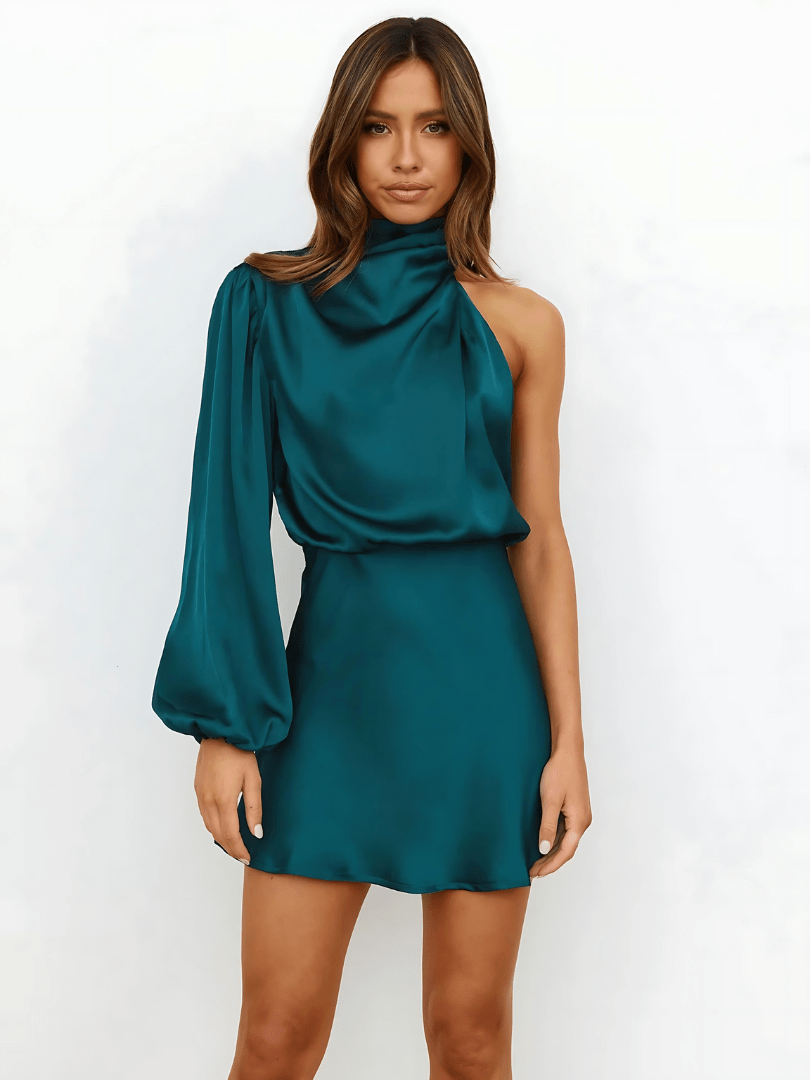 Eline | Rochie de umăr din satin