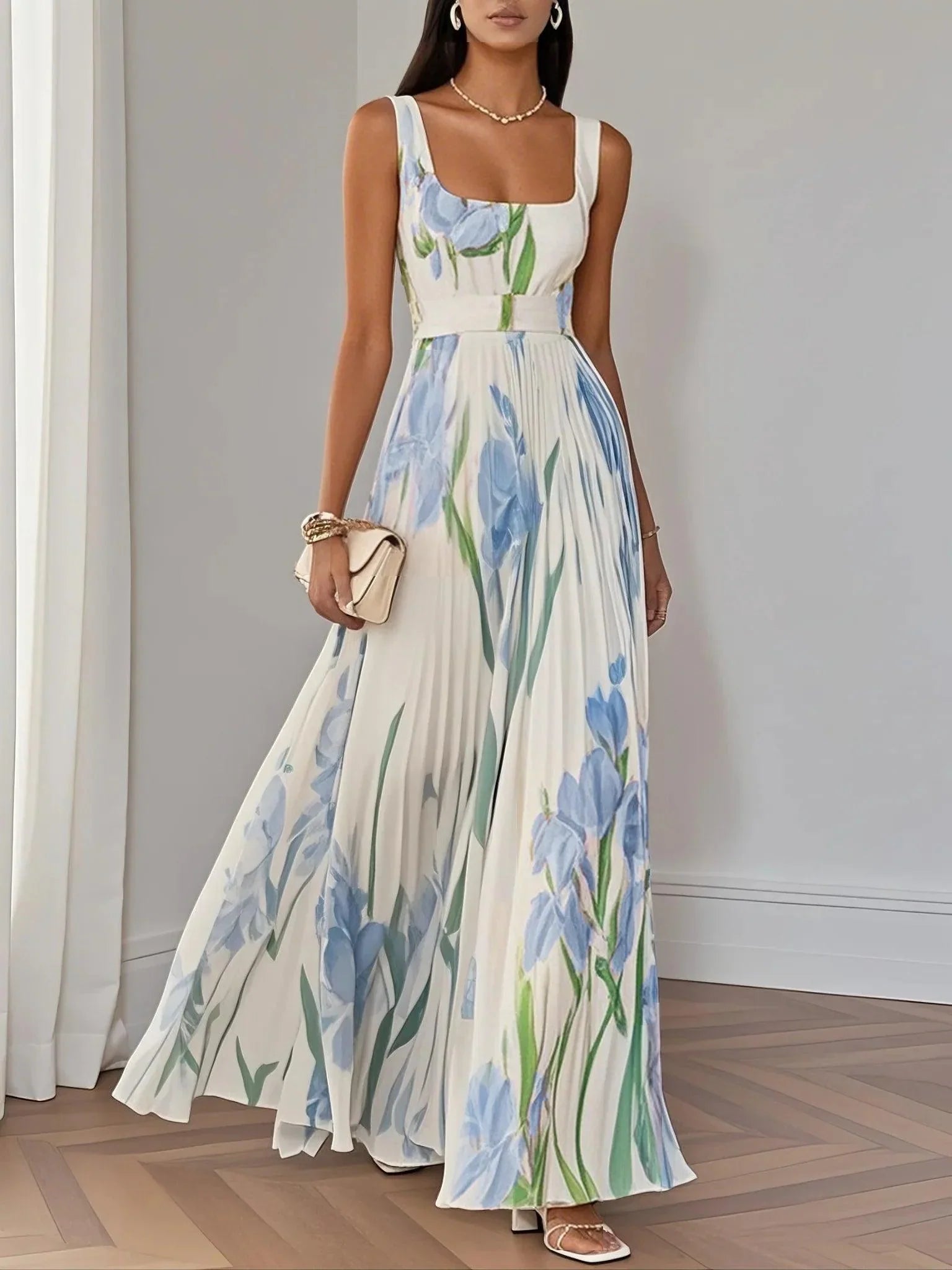 Liviana | Rochie Maxi Plissé