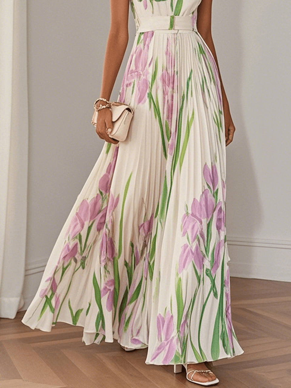 Liviana | Rochie Maxi Plissé