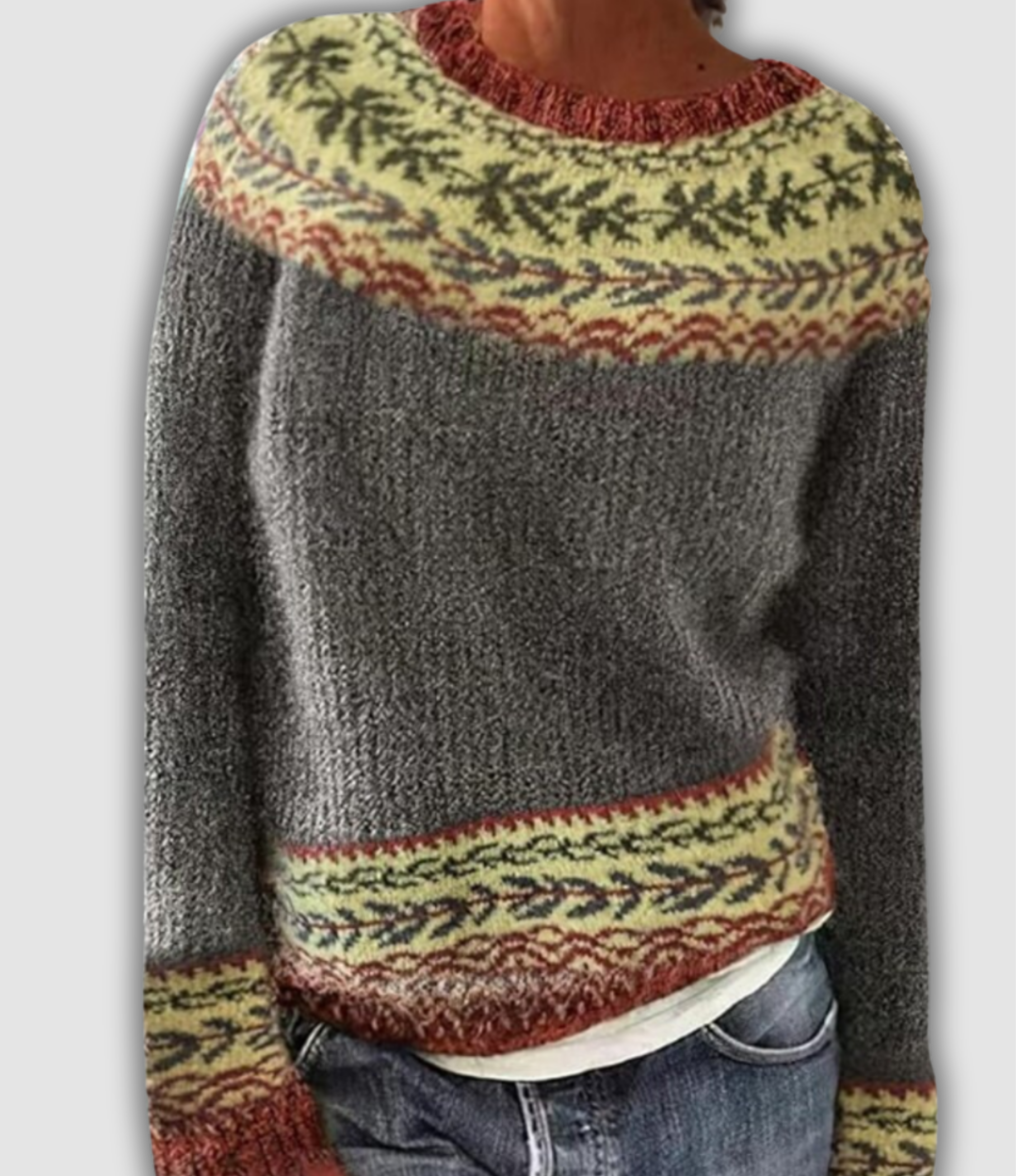 Anouk™ - Pulover Retro Confortabil