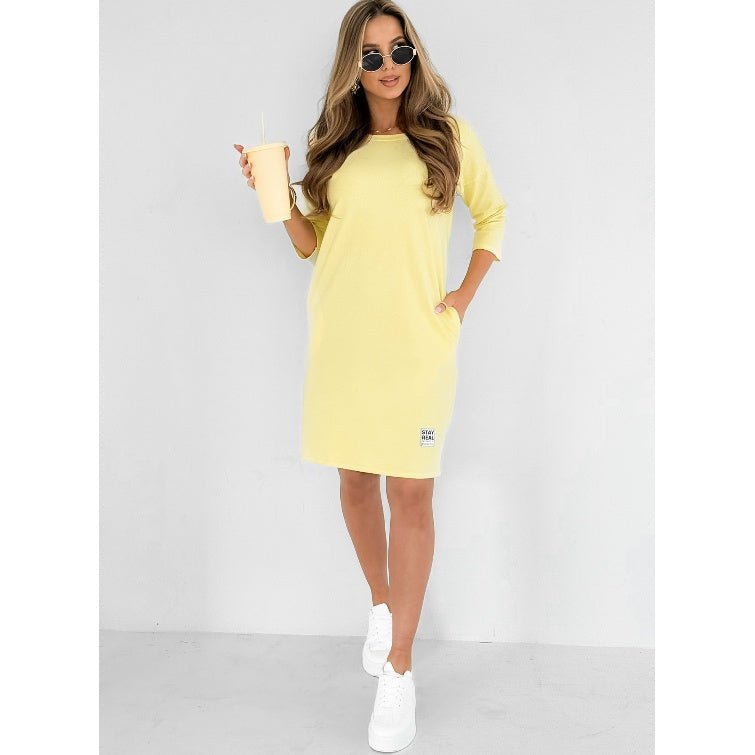 Mira | Rochie cu mâneci 3/4 și buzunare