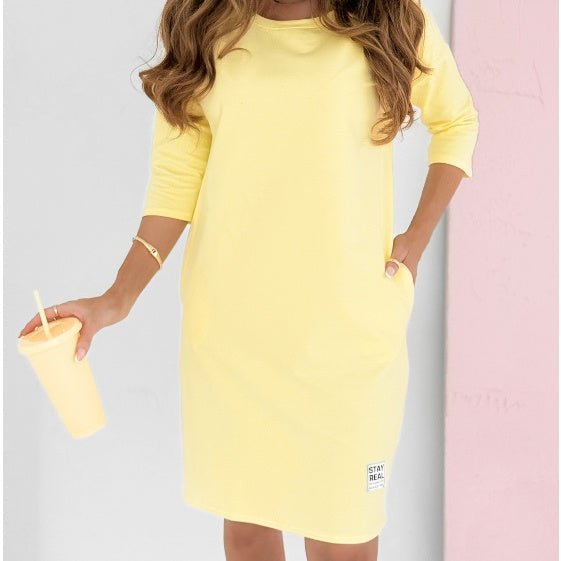 Mira | Rochie cu mâneci 3/4 și buzunare