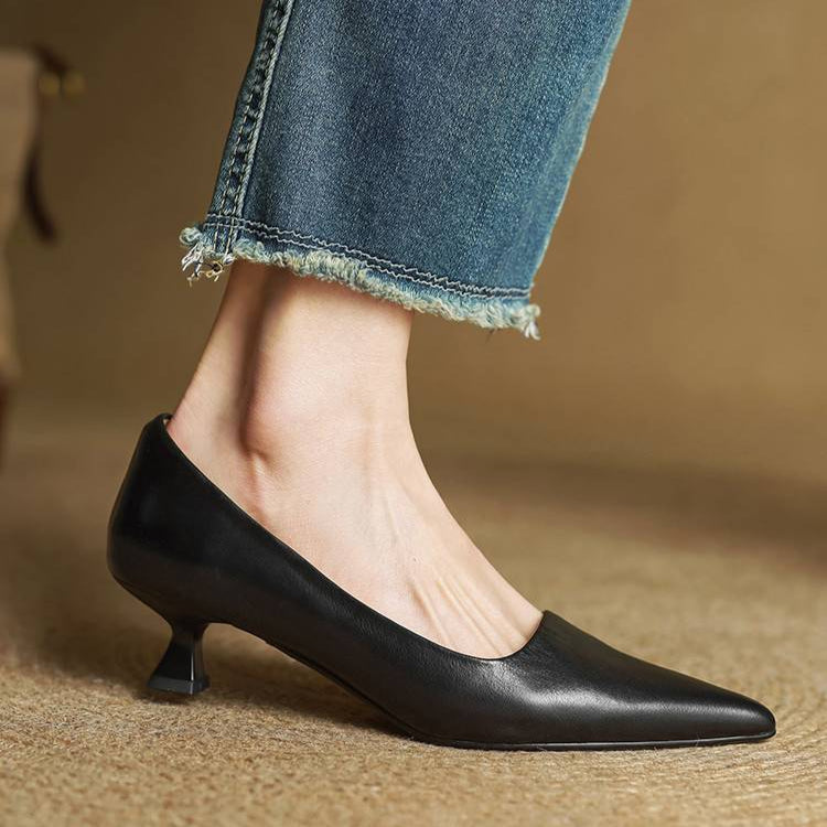 Anok™ Pantofi cu Toc din Piele Naturală
