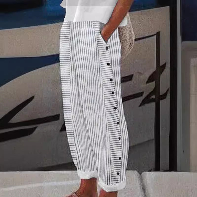 Sera™ - Pantaloni cu șnur și nasturi