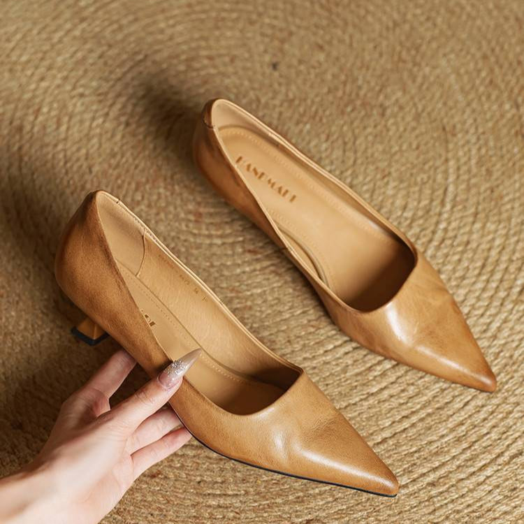 Anok™ Pantofi cu Toc din Piele Naturală
