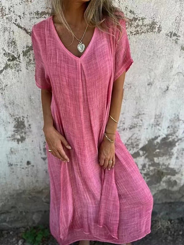 Rochie Relaxată cu Decolteu în V