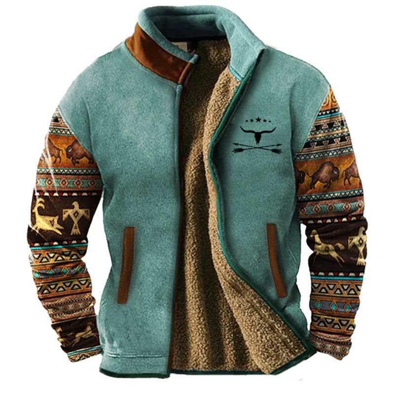 Mathéo - Pulover casual din fleece pentru bărbați