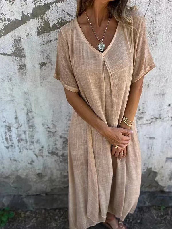 Rochie Relaxată cu Decolteu în V