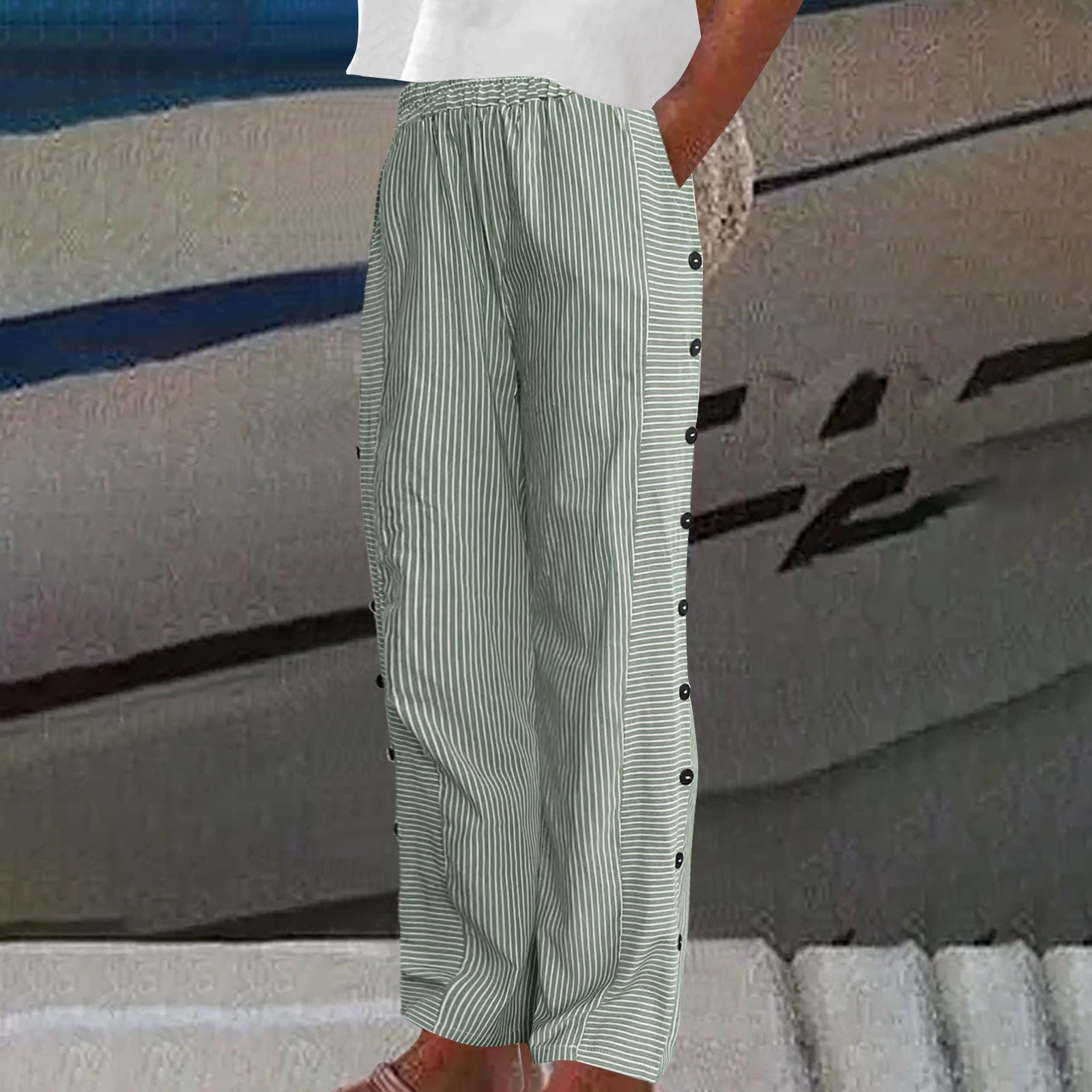 Sera™ - Pantaloni cu șnur și nasturi