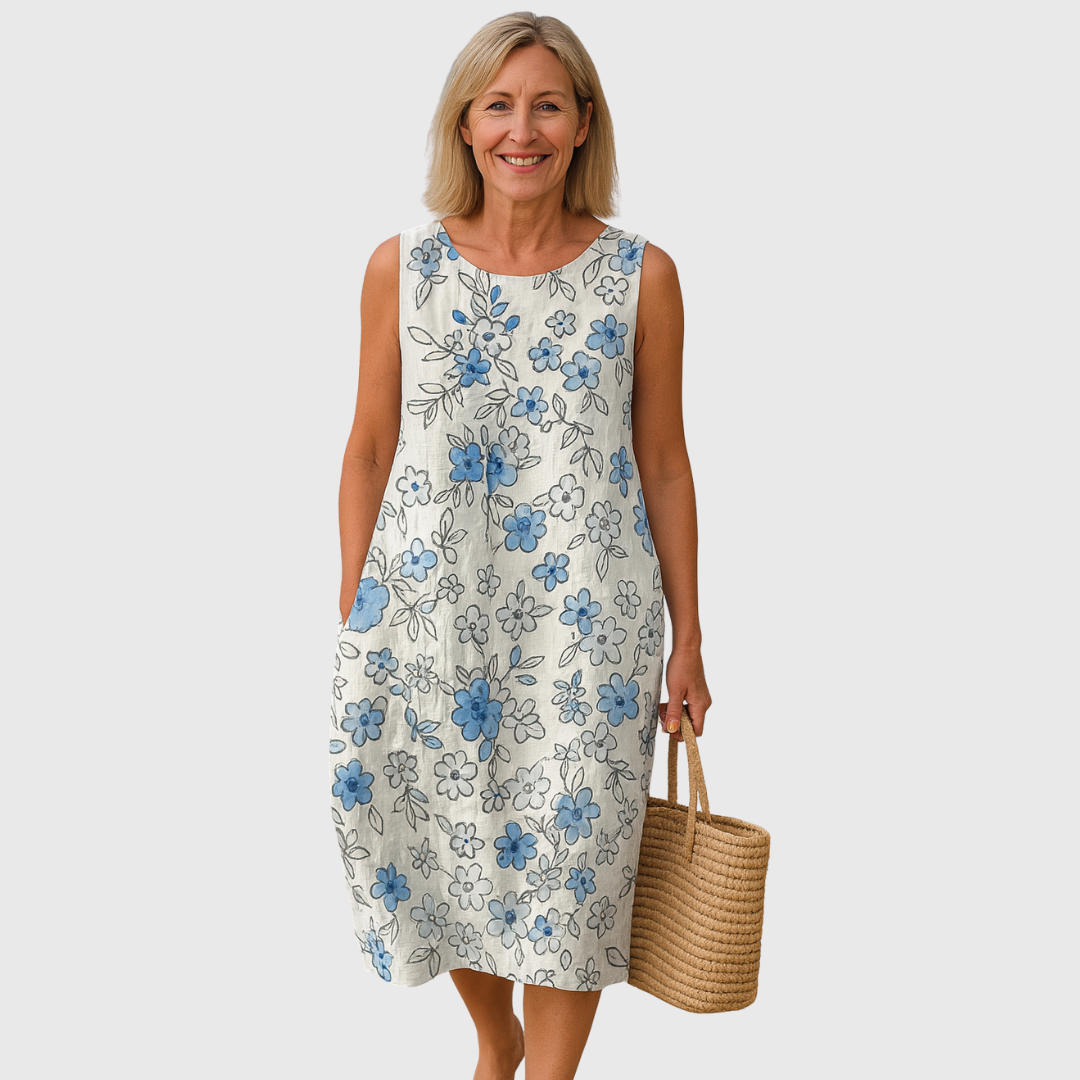 Sofia – Rochie de Vară cu Design Floral Proaspăt & Croială Relaxată
