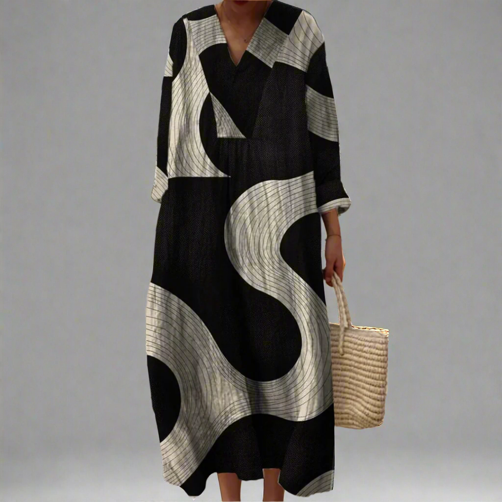 Karen™ | Rochie Geometrică Stilată