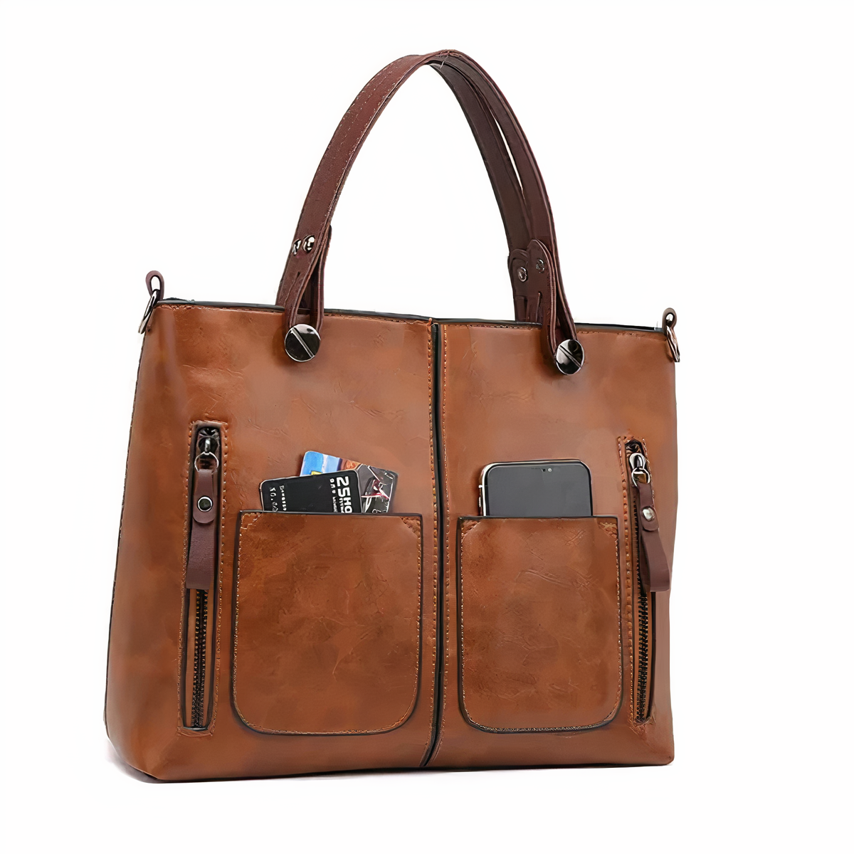 Lina™ - Geantă de umăr din piele inspirată din vintage