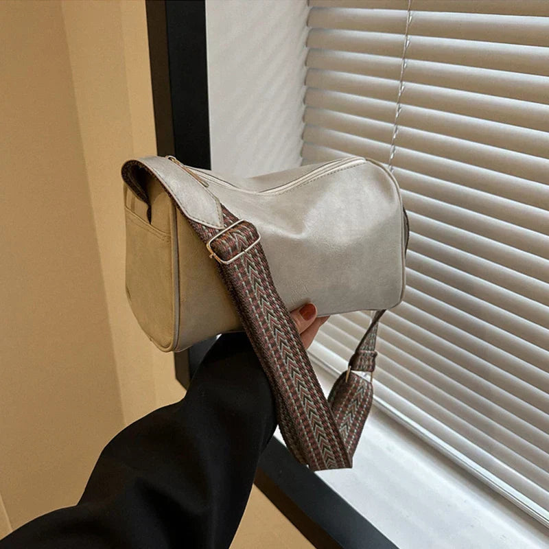 Trine™ | Geantă Crossbody din Piele Vintage cu Curea Reglabilă Împletită