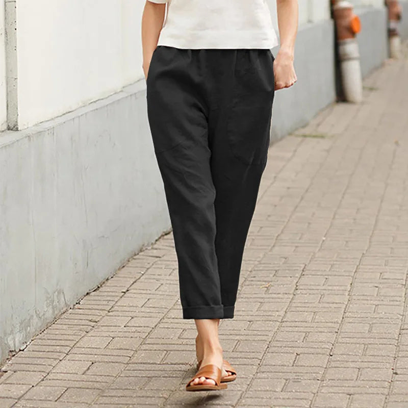 Crissa™ - Pantaloni largi cu buzunare