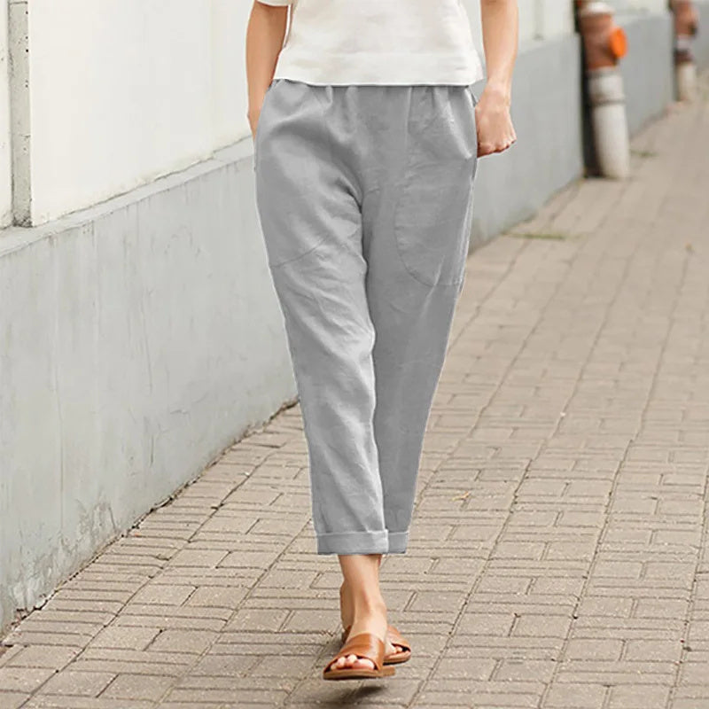 Crissa™ - Pantaloni largi cu buzunare