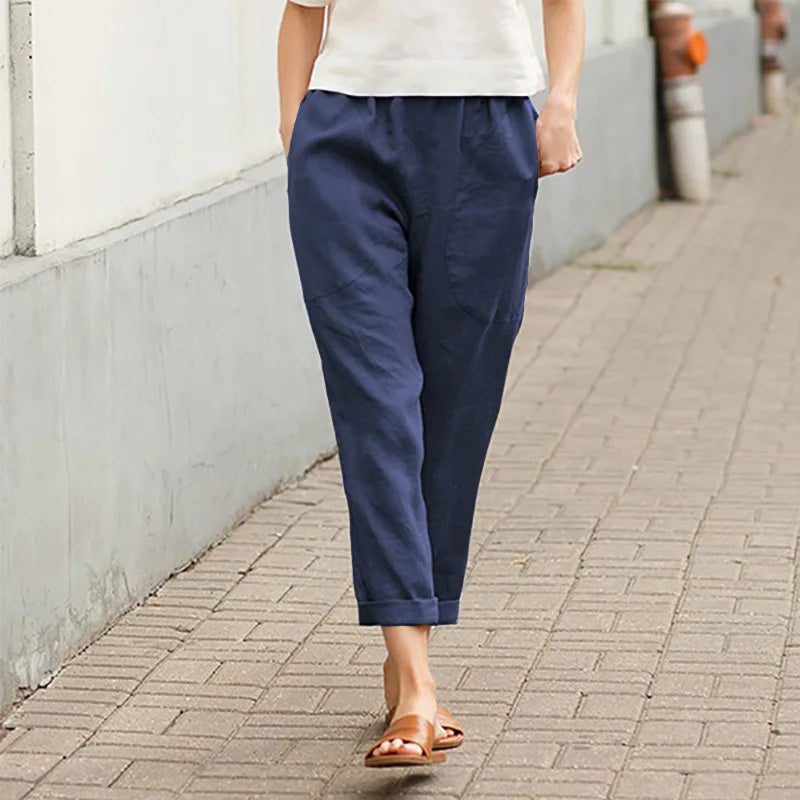 Crissa™ - Pantaloni largi cu buzunare