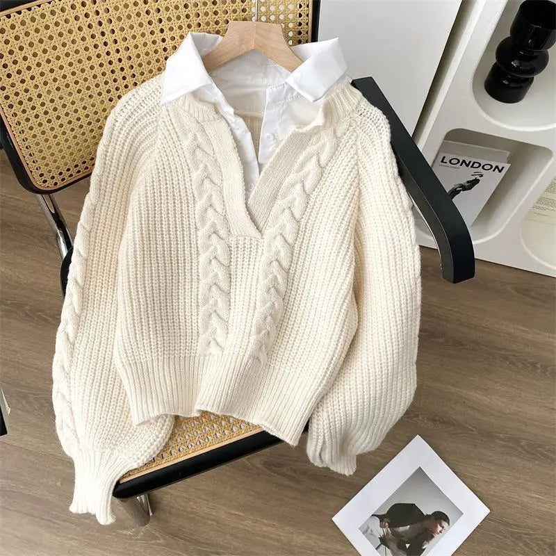 Clémence™ | Pulover Retro Duo Cocon