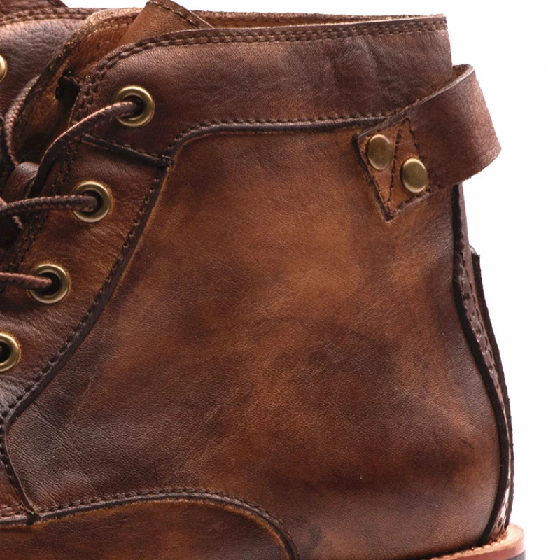 Fanum | Botine pentru Bărbați cu Vârf Rotund Retro