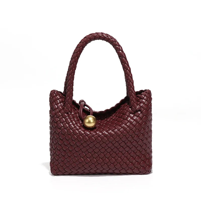 ASTRID™ | GEANTĂ DIN PIELĂ ÎMPLICATĂ ELEGANTĂ CU DETALII DIN AUR