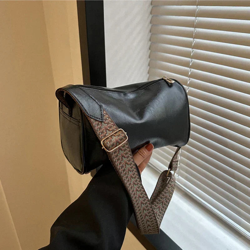 Trine™ | Geantă Crossbody din Piele Vintage cu Curea Reglabilă Împletită