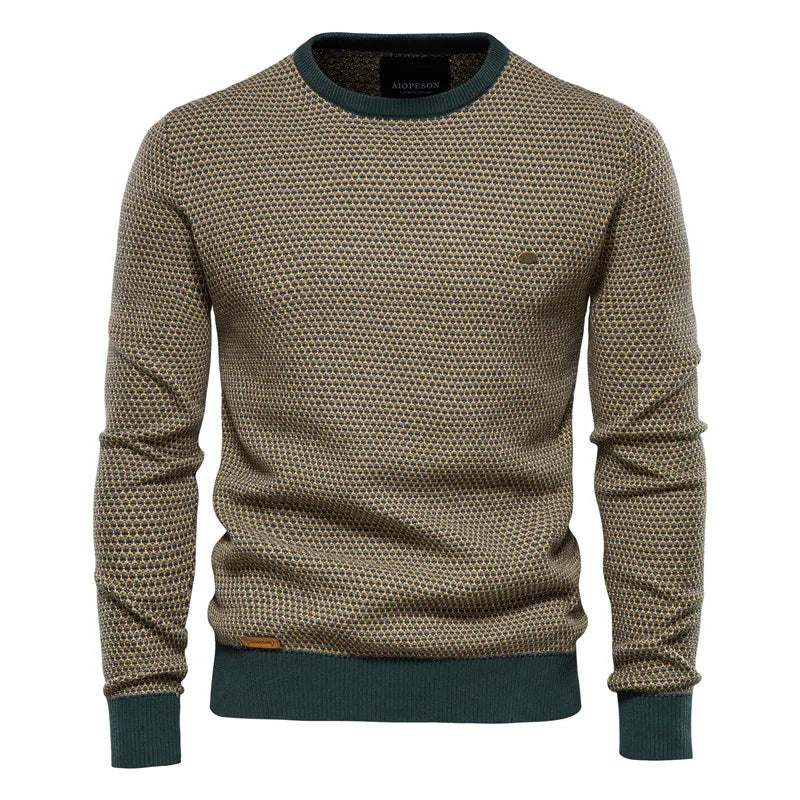 MIRAVO | Pulover bărbați cu design în carouri