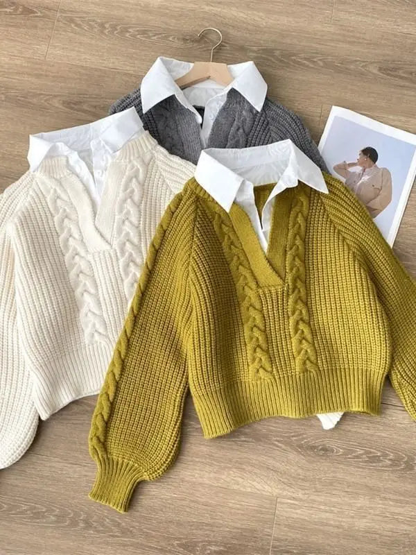 Clémence™ | Pulover Retro Duo Cocon