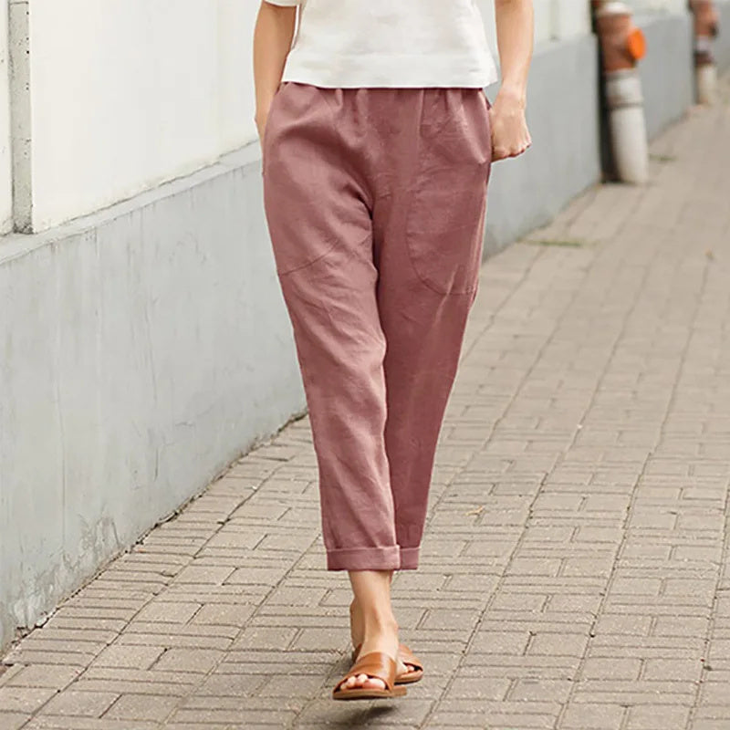 Crissa™ - Pantaloni largi cu buzunare