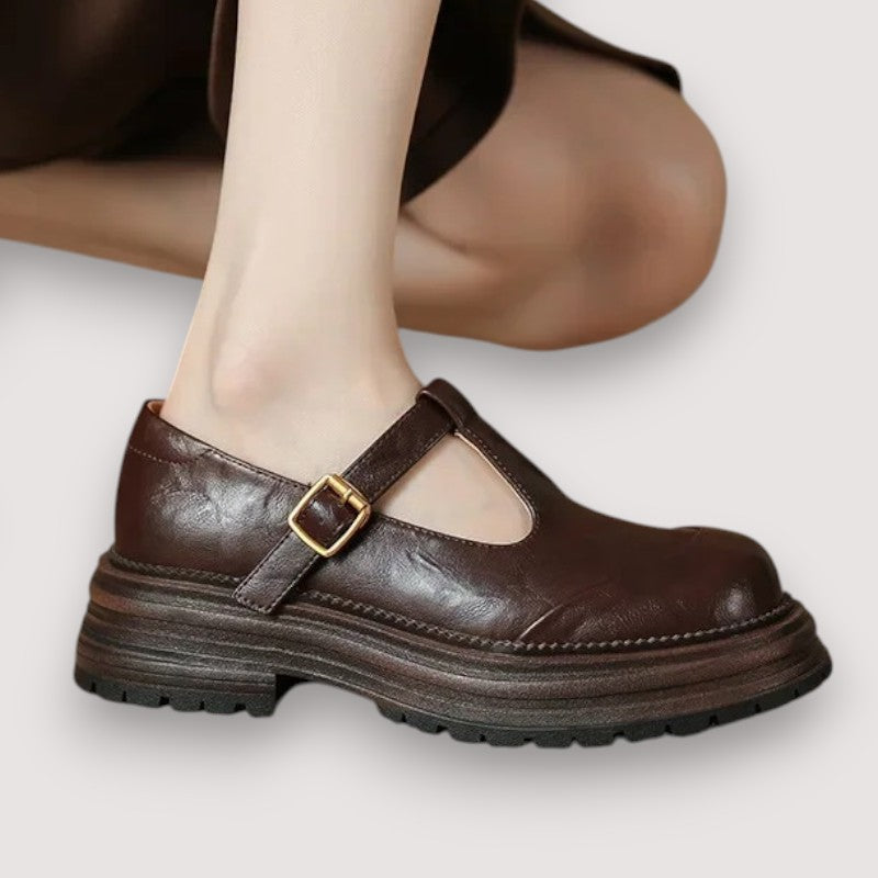 Chiara | Pantofi Eleganți Mary Jane din Piele de Înaltă Calitate