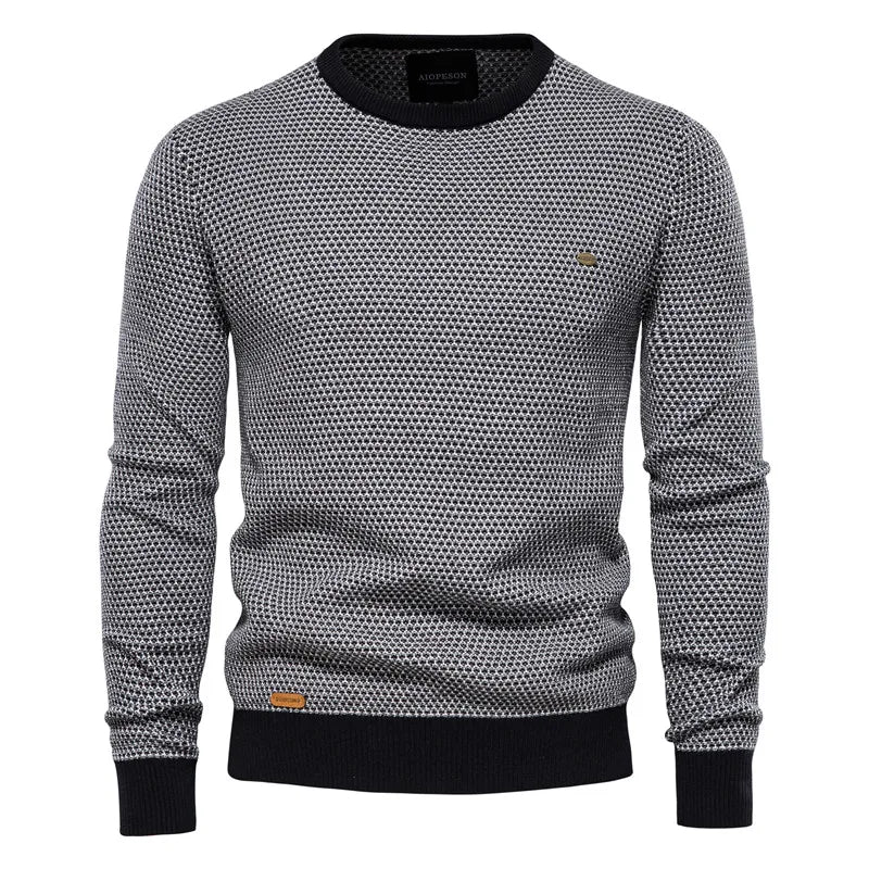 MIRAVO | Pulover bărbați cu design în carouri