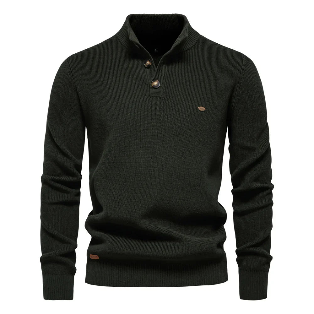 Laluna®  | Pulover bărbătesc cu design cu nasturi