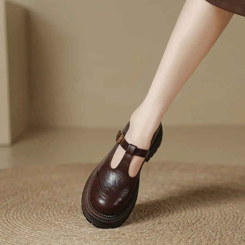 Chiara | Pantofi Eleganți Mary Jane din Piele de Înaltă Calitate