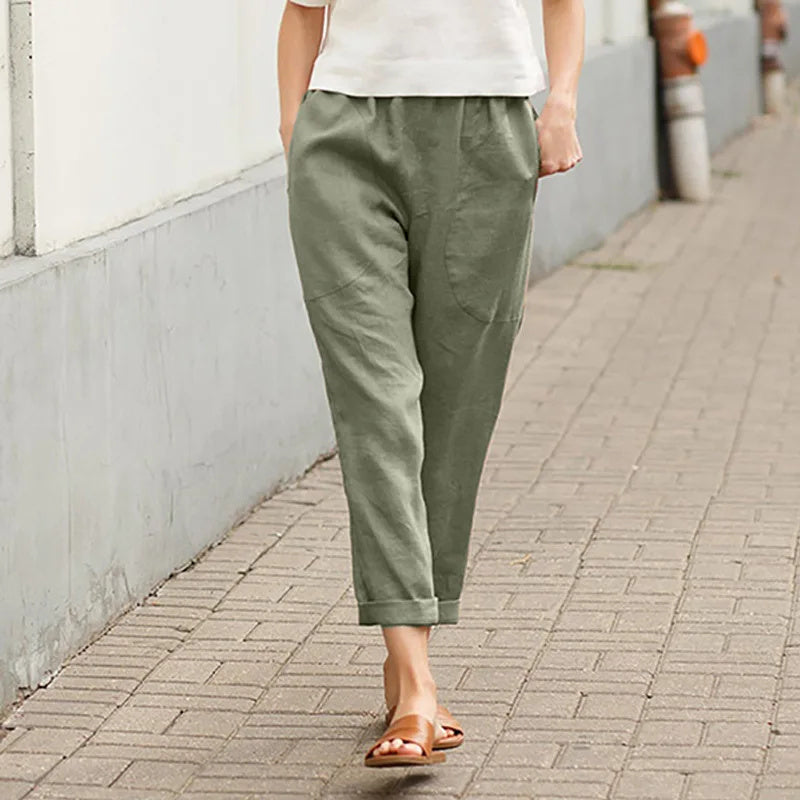 Crissa™ - Pantaloni largi cu buzunare