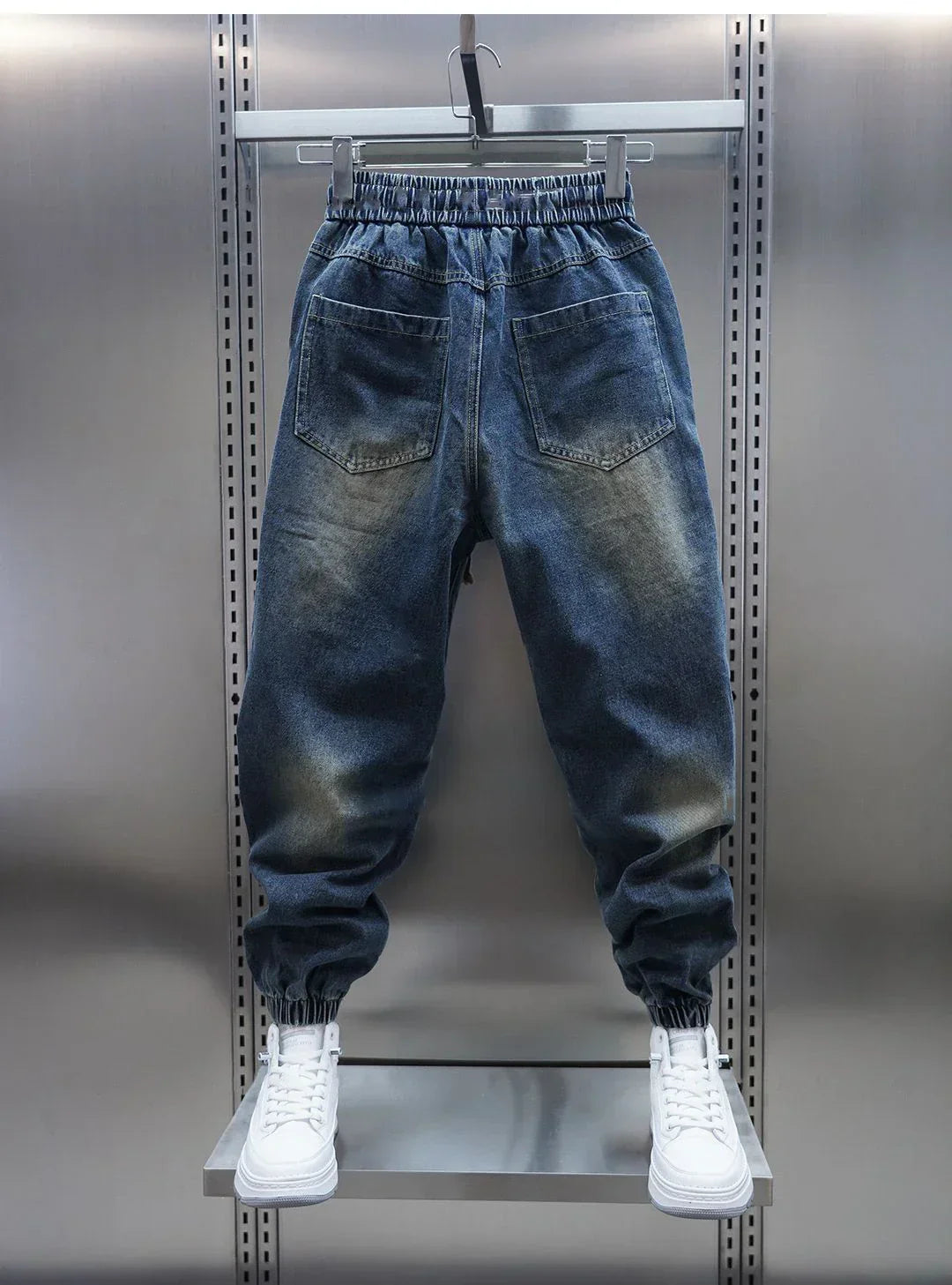 Laurent™ | Pantaloni Baggy din Denim cu Curea