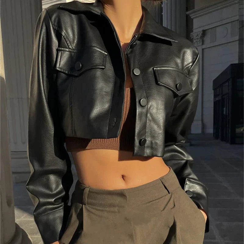 Élise™ | Jachetă elegantă din piele ecologică