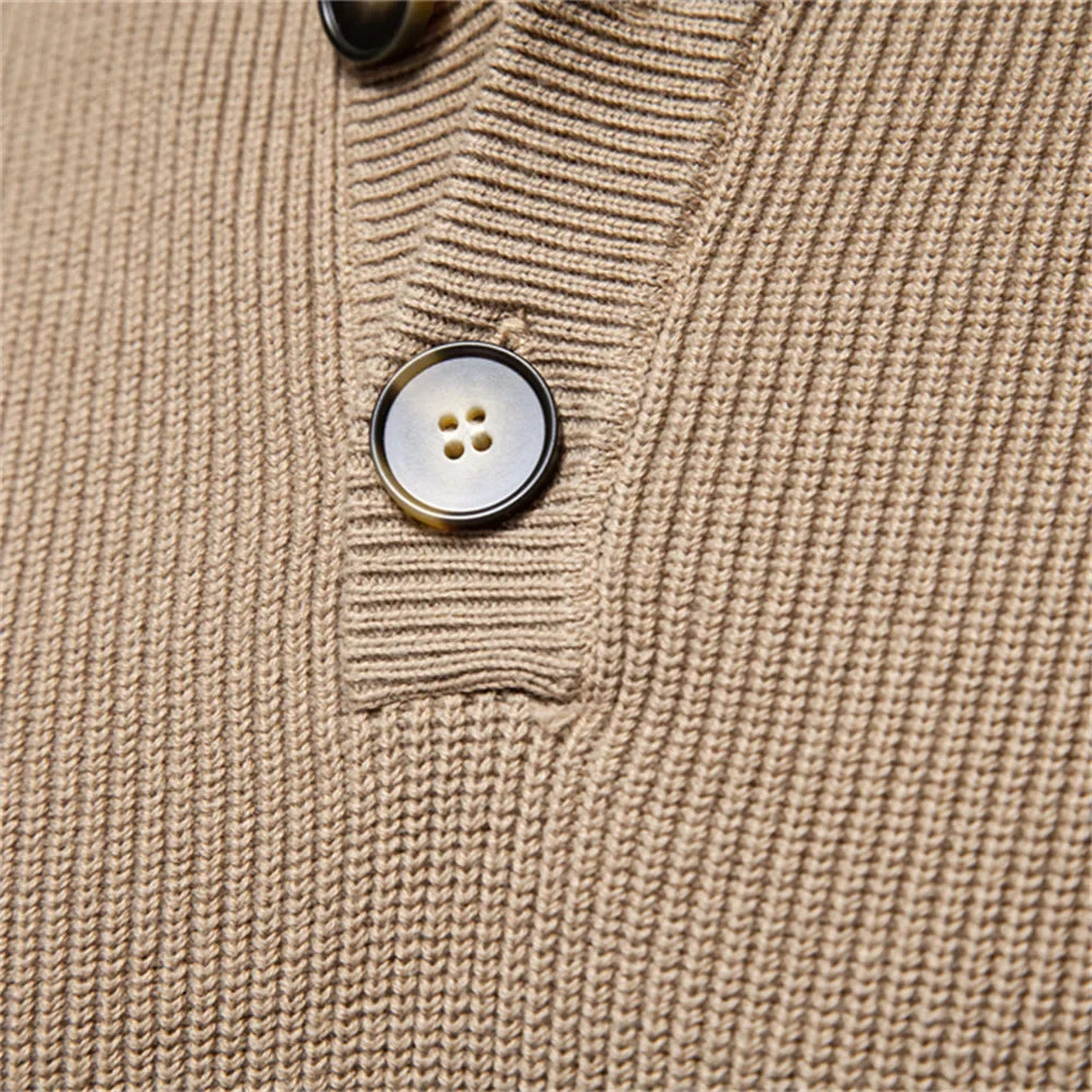 Laluna®  | Pulover bărbătesc cu design cu nasturi